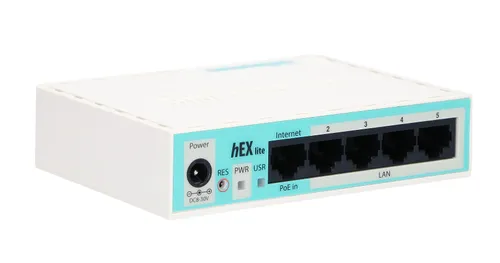 MikroTik hEX lite | Router | RB750r2, 5x RJ45 100Mbps Głębokość produktu89