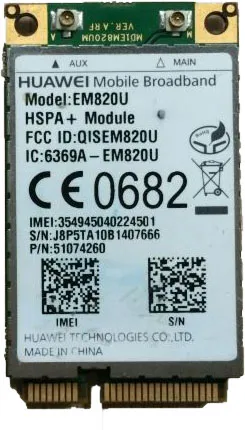 Huawei EM820U | Karta miniPCI-e | WCDMA/HSPA+ 0