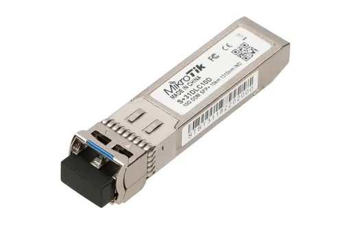 MikroTik S+31DLC10D | Modul SFP+ | 10Gb/s, 1310nm, LC/UPC, 10km, Jednomodový Dystans transmisji4-20km