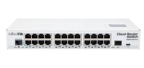 MikroTik CRS125-24G-1S-IN | Switch | 24x RJ45 1000Mb/s, 1x SFP, 1x USB Ilość portów LAN24x [10/100/1000M (RJ45)]
