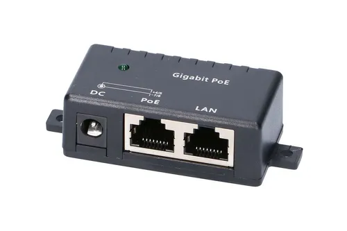 Extralink 1 Portový  | Gigabit PoE Injector | 1x 1000Mb/s RJ45, Kostka Prędkość transmisji danychGigabit Ethernet