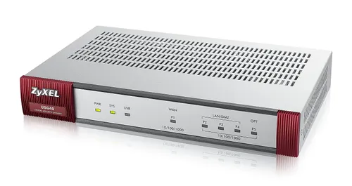 Zyxel USG40 Sicherheits-Firewall | Sicherheits-Gateway | 4x RJ45 1000Mb/s, 1x OPT, 1x USB Dodatkowe złącza / interfejsy1x USB
