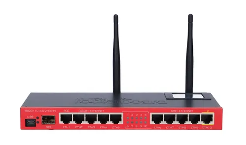 MikroTik 2011UiAS-2HnD | WiFi Router | 2,4GHz, 5x RJ45 100Mb/s, 5x RJ45 1000Mb/s, 1x USB Częstotliwość Wi-FiJedna częstotliwości (2,4 GHz)