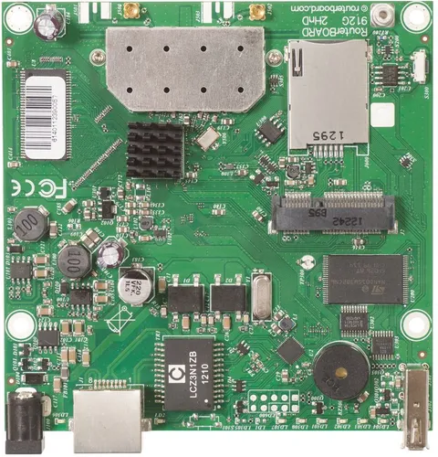 MikroTik RB912UAG-2HPnD | WiFi Router | 2,4GHz, 1x RJ45 1000Mb/s, 1x miniPCIe
