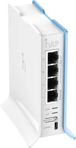 MikroTik hAP lite tower | Router WiFi | RB941-2nD-TC, 2,4GHz, 4x RJ45 100Mb/s Standardy sieci bezprzewodowejIEEE 802.11g