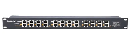 Extralink 12 Portový  | Gigabit PoE Injector | 12x 1000Mb/s RJ45, Kryt Rack Prędkość transmisji danychGigabit Ethernet