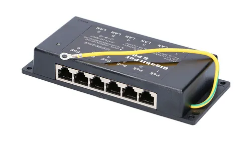 Extralink 6 портов | PoE инжектор Gigabit Ethernet | 6x 1000Mb/s RJ45 Głębokość produktu65