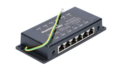Extralink 6 портов | PoE инжектор Gigabit Ethernet | 6x 1000Mb/s RJ45 Gniazdko wyjścia DCTak
