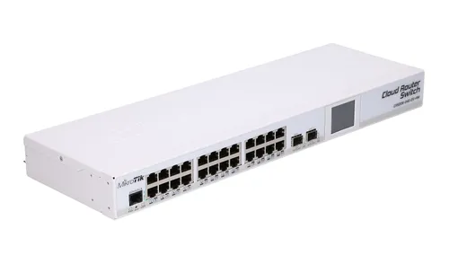 MikroTik CRS226-24G-2S+RM | Switch | 24x RJ45 1000Mb/s, 2x SFP+ Typ obudowyMetalowa