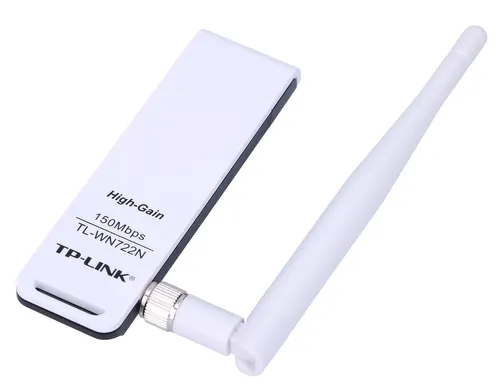 TP-Link TL-WN722N | Adaptér WiFi USB | N150, 2,4GHz, 4dBi Standardy sieci bezprzewodowejIEEE 802.11n