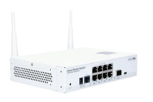 MikroTik CRS109-8G-1S-2HnD-IN | Schalter | 8x RJ45 1000Mbps, 1x SFP, 2,4GHz WiFi Ilość portów Ethernet LAN (RJ-45)8