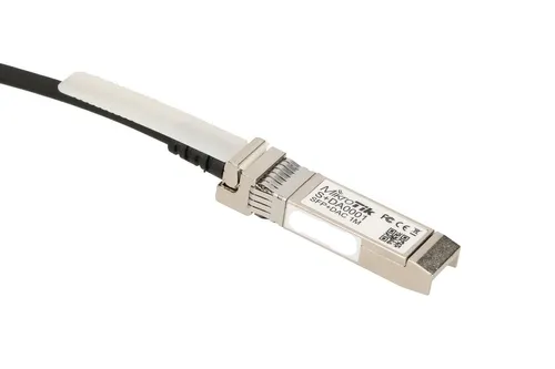 MikroTik S+DA0001 | DAC SFP+ Cable | 10Gb/s, 1m Kolor produktuCzarny