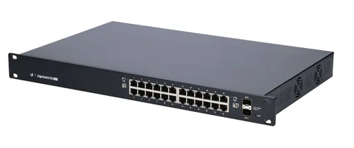 Ubiquiti ES-24-500W | Schalter | EdgeMAX EdgeSwitch, 24x RJ45 1000Mb/s PoE+, 2x SFP, 500W Standard sieci LANGigabit Ethernet 10/100/1000 Mb/s