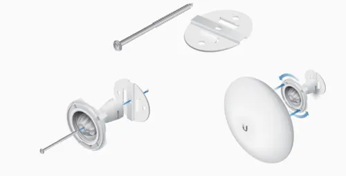 Ubiquiti NBE-WMK | Kit de montagem | suporte de parede, dedicado para a série NanoBeam Kolor produktuBiały