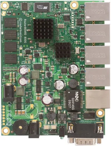 MikroTik RB850Gx2 | Router | 5x RJ45 1000Mb/s, 1x microSD Ilość portów LAN5x [10/100/1000M (RJ45)]

