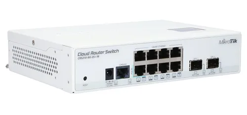 MikroTik CRS210-8G-2S+IN | Switch | 10x RJ45 1000Mb/s, 2x SFP+ Ilość slotów Modułu SFP+2