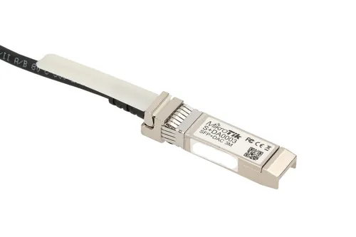 MikroTik S+DA0003 | DAC SFP+ Kablo | 10Gb/s, 3m Moduł SFP - prędkość portu10 Gbps