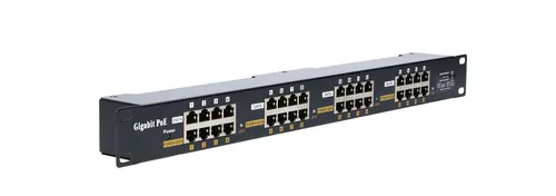 Extralink 16 Portový | Gigabit PoE Injector | 16x 1000Mb/s RJ45, Rackový kryt Kolor produktuCzarny
