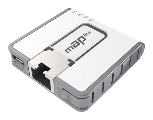 MikroTik mAP lite | Ponto de acesso | RBmAPL-2nD, 2x2 MIMO, 2,4GHz, 1x RJ45 100Mb/s Częstotliwość pracy2.4 GHz