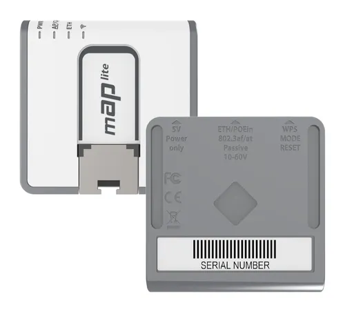 MikroTik mAP lite | Access point | RBmAPL-2nD, 2x2 MIMO, 2,4GHz, 1x RJ45 100Mb/s Standard sieci LANFast Ethernet 10/100Mb/s