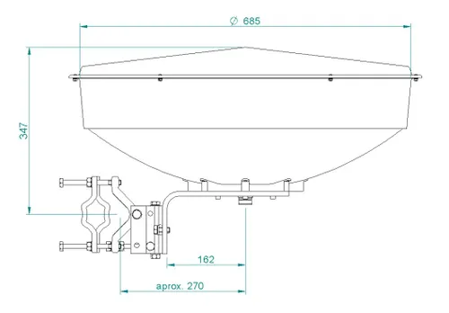 Jirous JRMA-650 10/11 | Parabolantenne | 10,1 "" 11,7 GHz, 35dBi, speziell für Mimosa B11 Kompatybilny z markąMimosa