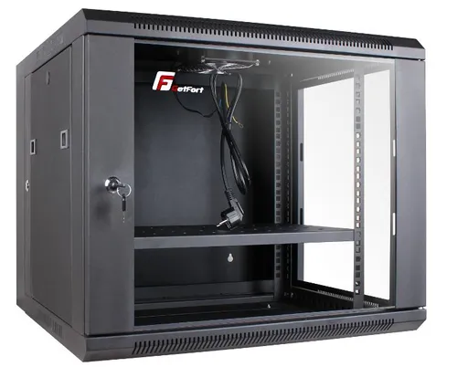 Getfort 9U 600x550 | Racková skříň | montovaná na stěně, dvousekční Wysokość szafy9U