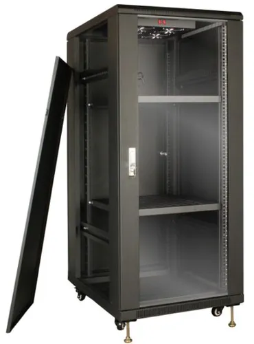 Getfort 27U 600x1000 | Racková skříň | stojící , 2 pĂłĹ‚ki, 4 ventilátory Wysokość szafy27U