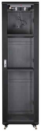 Getfort 42U 600x1000 | Rackschrank | stehend, 2 Regale, 4 Lüfter 4