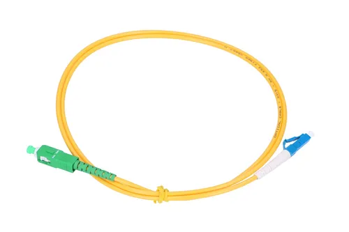 Extralink SC/APC-LC/UPC | Patchcord | Jednomodový, Simplex, G652D, 3mm, 1m Długość1m