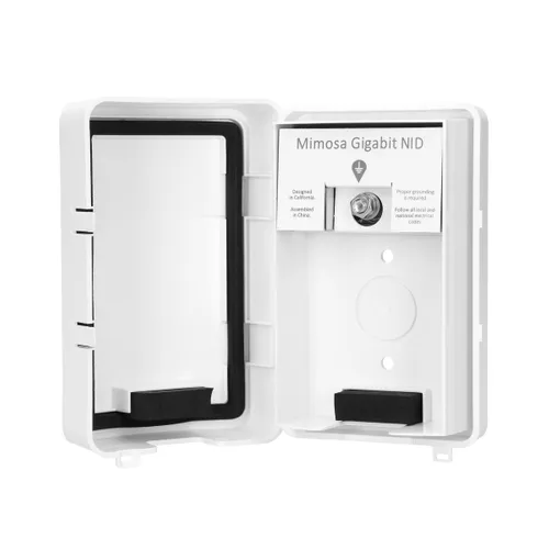 Mimosa NID | Externí rozhraní, Bleskojistka  s uzemněním | 2x RJ-45, Gigabit, IP54 1