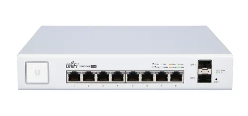 UBIQUITI US-8-150W UNIFI SWITCH 8X GIGABIT POE PORTS, 2X SFP PORTS, 150W Ilość portów LAN8x [10/100/1000M (RJ45)]
