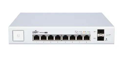 Ubiquiti US-8-150W | Switch | UniFi, 8x RJ45 1000Mb/s PoE, 2x SFP, 150W Ilość portów LAN8x [10/100/1000M (RJ45)]
