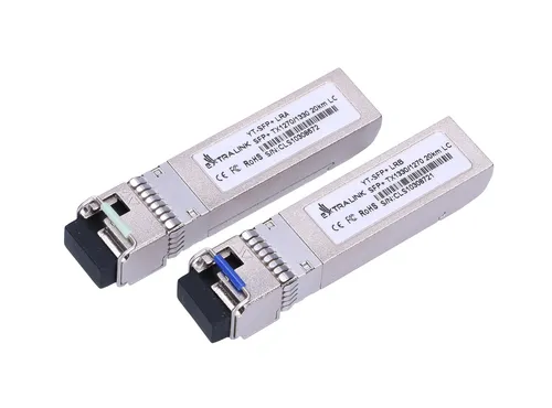 Extralink SFP+ 10G | Modul SFP+ WDM | 10Gbps 1270/1330nm, single mode, 20km, LC, DOM, pár Dystans transmisji4-20km