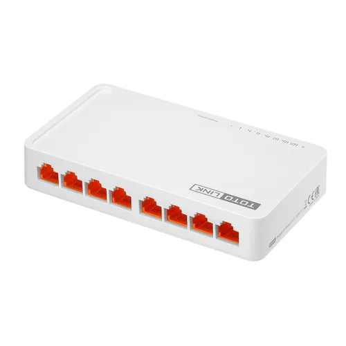 Totolink S808G | Switch | 8x RJ45 1000Mb/s Gigabit, Kryt Desktop Auto-NegocjacjaTak