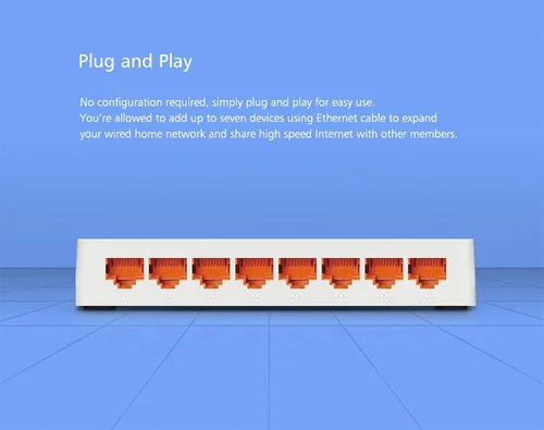 Totolink S808G | Switch | 8x RJ45 1000Mb/s Gigabit, Kryt Desktop Ilość portów Gigabit Ethernet8