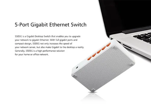 Totolink S505G | Switch | 5x RJ45 1000Mb/s Gigabit, Kryt Desktop Dopuszczalna wilgotność względna5 - 95