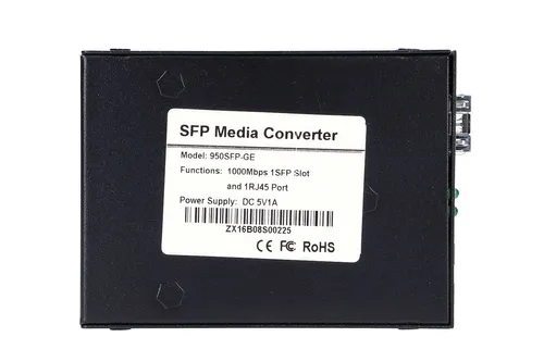 Extralink Sedir | Media converter | 1x SFP, 1x RJ45 1000Mb/s, sostituzione per MC220 Prędkość transmisji danychGigabit Ethernet