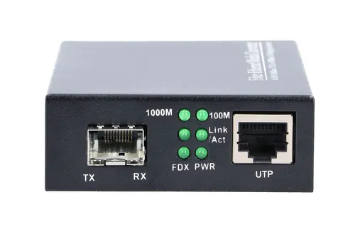 Extralink Sedir | Media converter | 1x SFP, 1x RJ45 1000Mb/s, sostituzione per MC220 Rodzaj złącza światłowodowegoSlot SFP