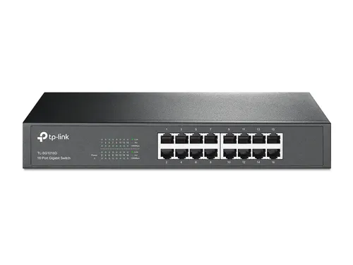 TP-Link TL-SG1016D | Switch | 16x RJ45 1000Mb/s, Rack, Niezarządzalny Ilość portów LAN16x [10/100/1000M (RJ45)]
