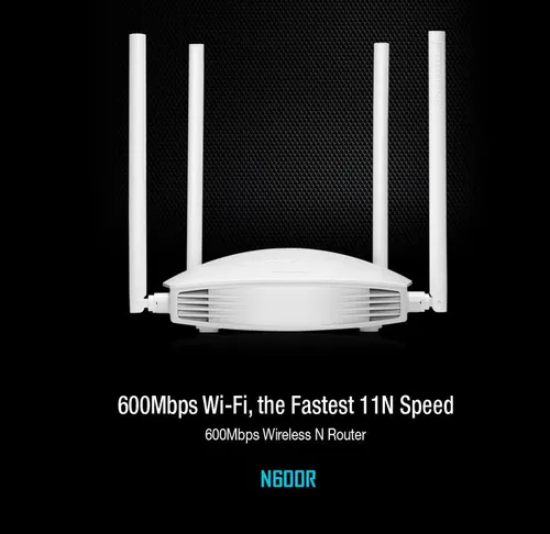Totolink N600R | Router WiFi | 600Mb/s, 2,4GHz, MIMO, 5x RJ45 100Mb/s, 4x 5dBi Częstotliwość Wi-FiJedna częstotliwości (2,4 GHz)