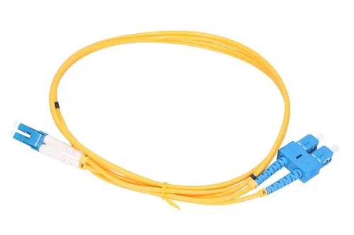 Extralink SC/UPC-LC/UPC | Patchcord | PVC, Jednomodowy, Duplex, G652D, 3mm, 2m Kategoria kablaSingle-Mode