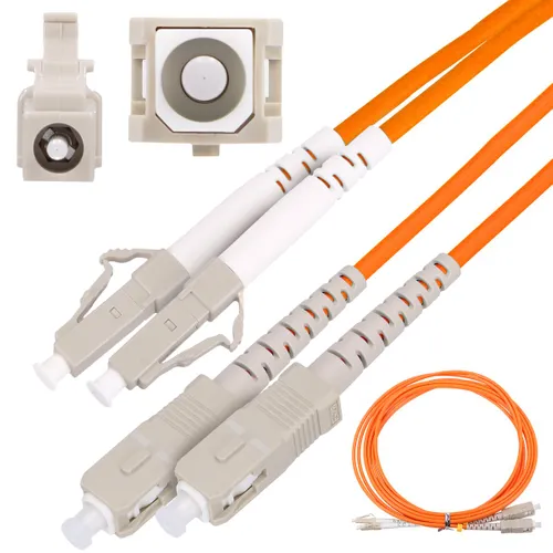 Extralink SC/UPC-LC/UPC | Patchcord | Multi modo , OM2, Duplex, 3mm, 3m Długość3m