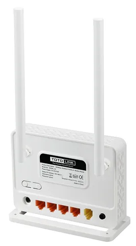 Totolink ND300 V2 | Router WiFi | 300Mb/s, 2,4GHz, 3x RJ45 100Mb/s,1x RJ11, ADSL2/2+, 2x 5dBi Standardy sieci bezprzewodowejIEEE 802.11g
