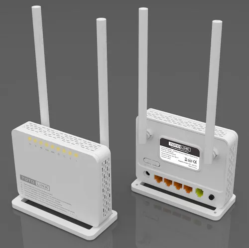 Totolink ND300 V2 | Router WiFi | 300Mb/s, 2,4GHz, 3x RJ45 100Mb/s,1x RJ11, ADSL2/2+, 2x 5dBi ADSL2Tak