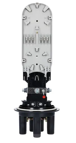 Extralink Harry | Fechamento FTTX | 4 bandejas, 96 soldas, preto Mast mountableTak