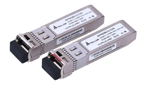 Extralink SFP+ 10G | SFP+ WDM Module | 10Gbps 1270/1330nm, single mode, 40km, LC, DOM, pair Dystans transmisjiPowyżej 20km