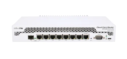 MikroTik CCR1009-7G-1C-PC | Router | 8x RJ45 1000Mb/s, 1x SFP, 1x USB Ilość portów LAN8x [10/100/1000M (RJ45)]

