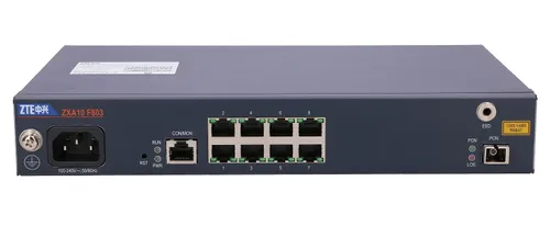 ZXA10 F803G-8 | Switch | 8x RJ45 100Mb/s, 1x GPON Ilość portów LAN8x [10/100M (RJ45)]
