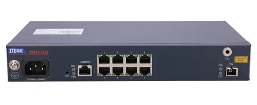 ZXA10 F803G-8 | Switch | 8x RJ45 100Mb/s, 1x GPON Ilość portów LAN8x [10/100M (RJ45)]
