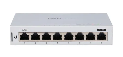 UBIQUITI US-8 UNIFI SWITCH 8X GIGABIT PORTS, POE PASSTHROUGH, MANAGED Ilość portów LAN8x [10/100/1000M (RJ45)]
